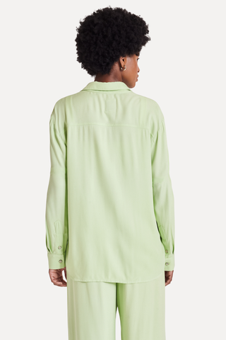 CAMISA ML FEM OVERSHIRT TRANCOSO SIMPLES LIMAO