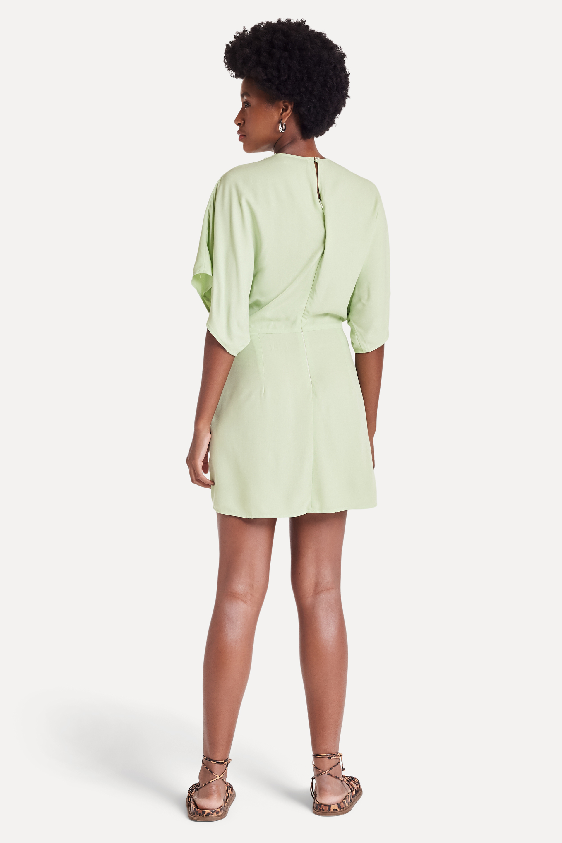 VESTIDO KIMONO FEM SIMPLES LIMAO