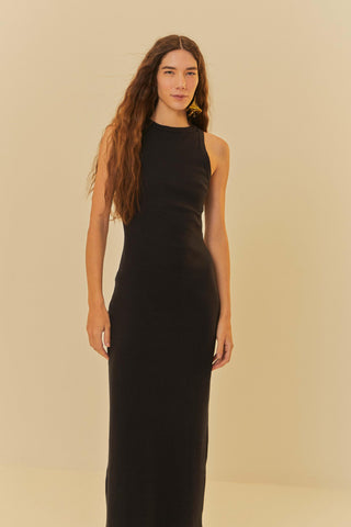 VESTIDO BASICO RIBANA FARM PRETO