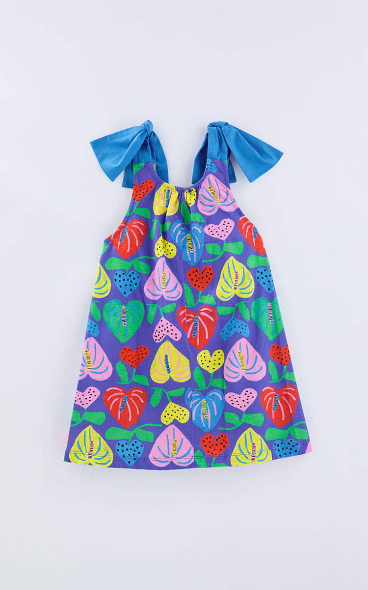VESTIDO MALHA EST AMOR DE FLOR AZUL