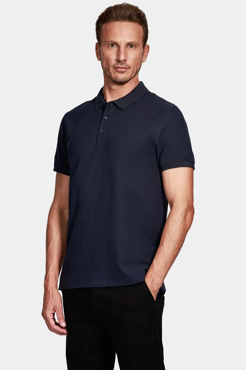 POLO MC MAS ARAMIS COTTON PIQUET BASIC MARINHO