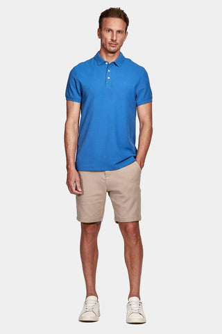 POLO MC MAS ARAMIS COTTON PIQUET BASIC AZUL CERULEO