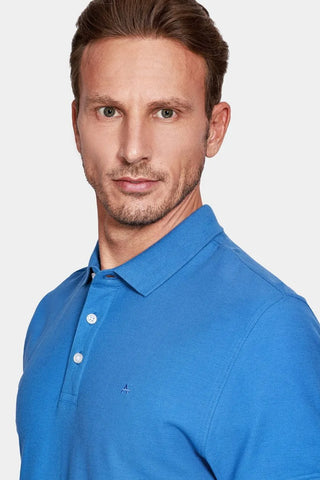 POLO MC MAS ARAMIS COTTON PIQUET BASIC AZUL CERULEO