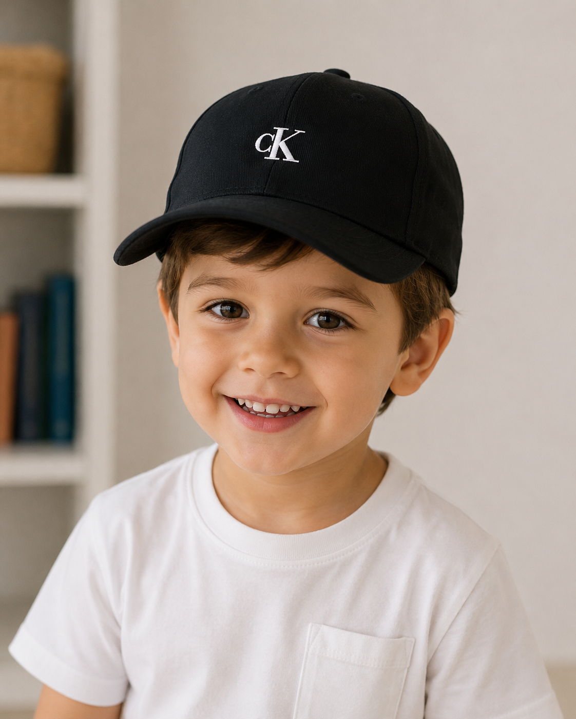 BONE MAS CKJ KIDS 5 GOMOS CK PRETO