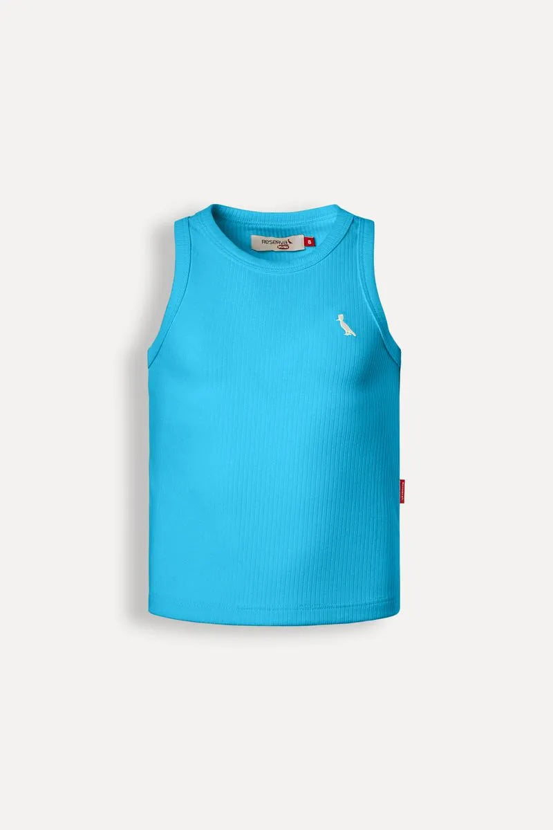 REGATA RSV MINI FEM CANELADA CORES AZUL CARIBE