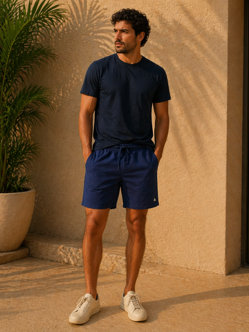 BERMUDA MAS ALFA PREMIUM VISCOSE MARINHO
