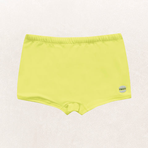 SUNGA BOXER MODA PRAIA LISA AMARELO NEON