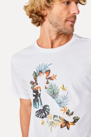 CAMISETA RSV MAS EST PICA PAU TROPICAL BRANCO