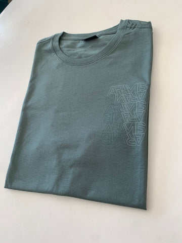 CAMISETA MAS ARAMIS ESPELHADO OUTLINE VERDE EUCALIPTO