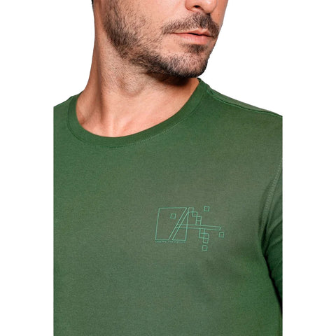 CAMISETA MAS MC ARAMIS A PIXEL OUTLINE VERDE MUSGO