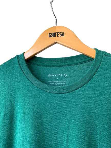 NOVO CAMISETA MC MASC ARAMIS ECO LISA VERDE AMAZONIA