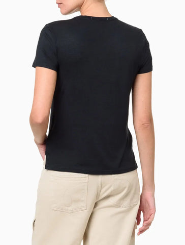 BLUSA CKJ FEM MC VISCOLYCRA PRETO