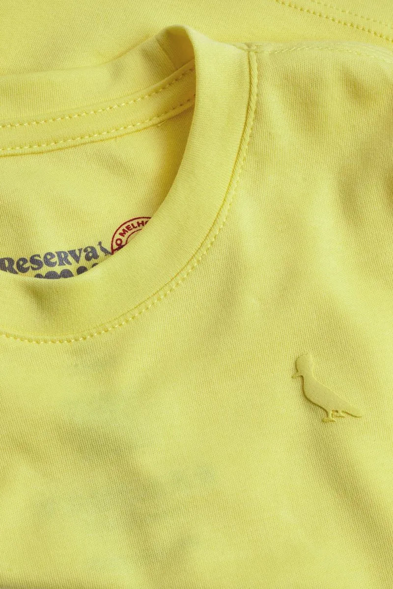 CAMISETA RS MINI BB PIMA MELHOR DO MUNDO AMARELO CLARO