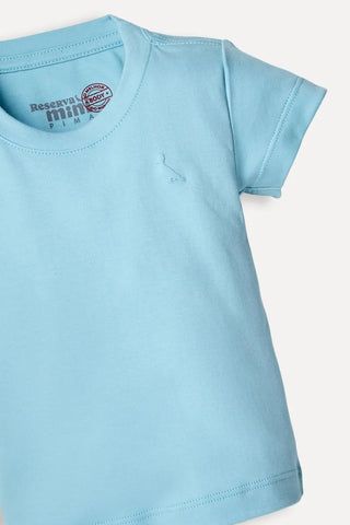 CAMISETA RS MINI BB PIMA MELHOR DO MUNDO TURQUESA