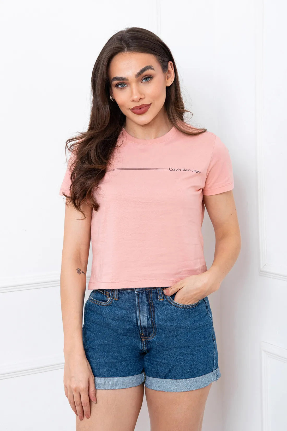BLUSA CKJ FEM SUSTAIN LOGO CKJ MELANCIA