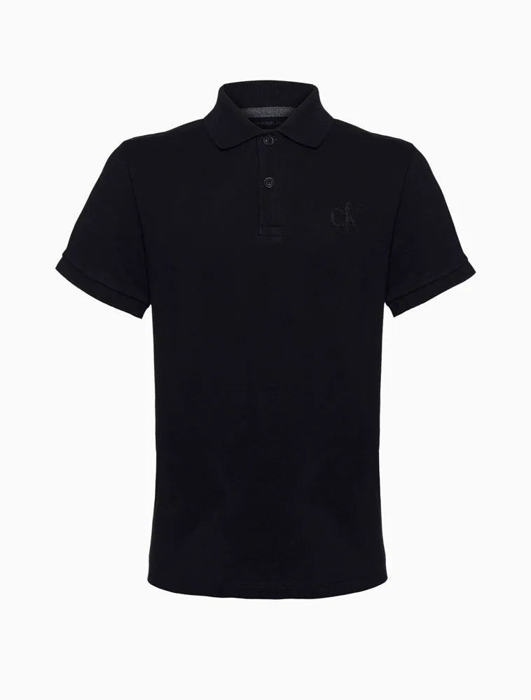 POLO CKJ KIDS MAS MC LOGO CK GEL PRETO