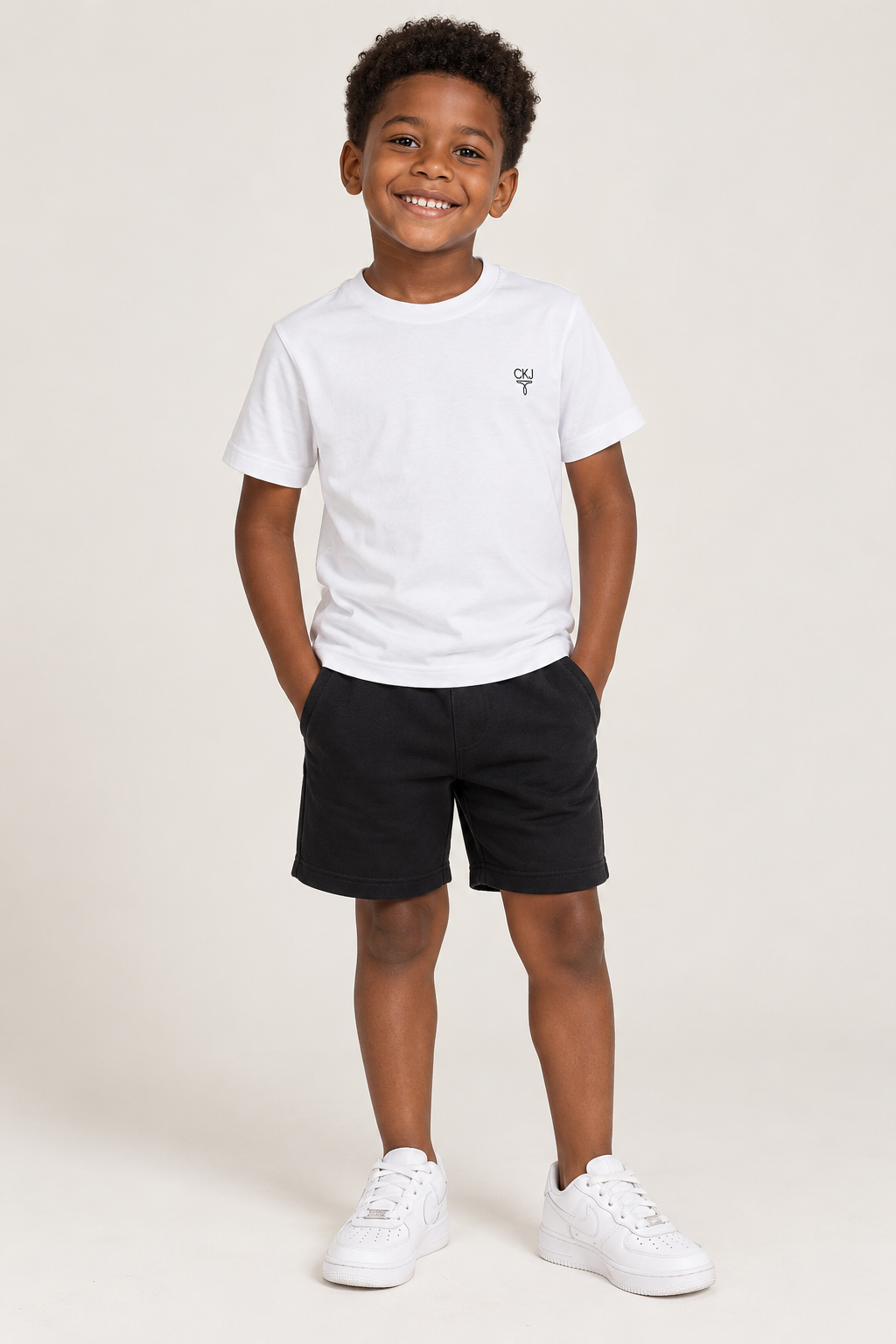 CAMISETA CKJ KIDS MAS MC OMEGA PEITO BRANCO