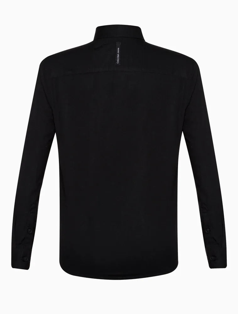 CAMISA ML CK KIDS LISA BASICA LOGO PEITO PRETO