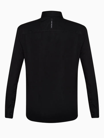 CAMISA ML CK KIDS LISA BASICA LOGO PEITO PRETO