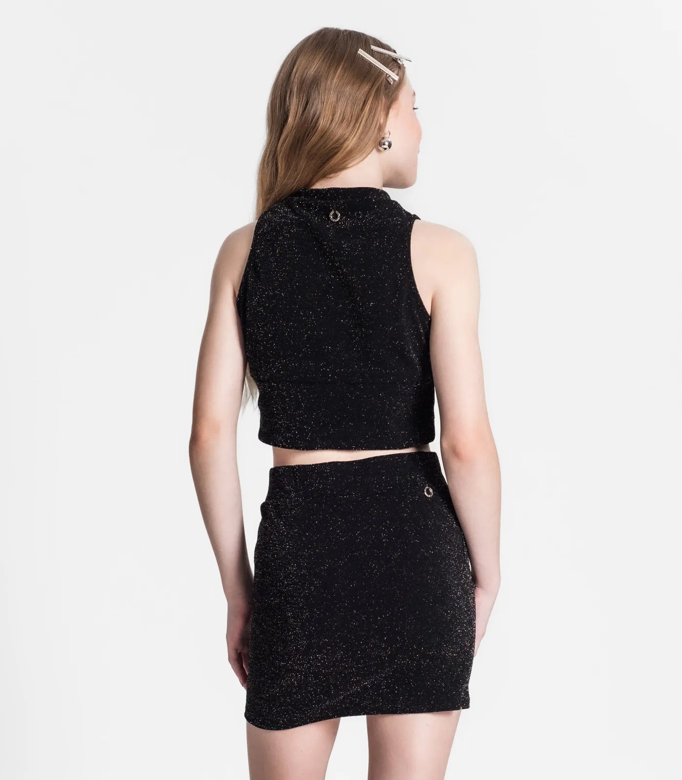 CROPPED SM JUV LUREX BRILHO GL ALT BARRA PRETO