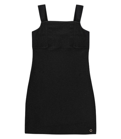 VESTIDO JUV ALCA LUREX BRILHO COST BUSTO PRETO