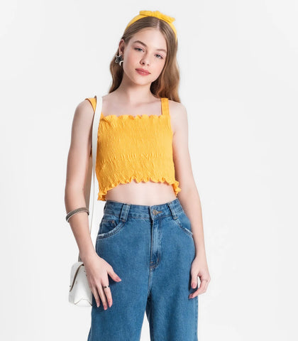 TOP JUV CREPE CARRARA AMARELO