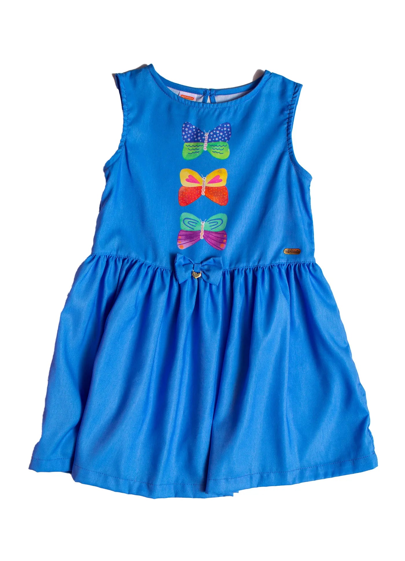 VESTIDO BORBOLETA ALPHABETO INDIGO