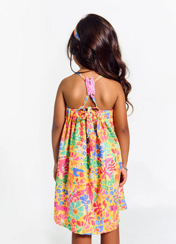 VESTIDO ALCA BRASIL EM CORES ALPHABETO AMARELO