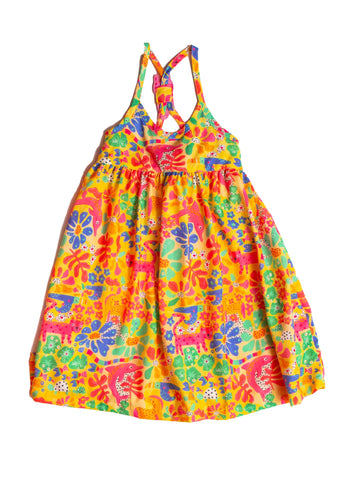 VESTIDO ALCA BRASIL EM CORES ALPHABETO AMARELO