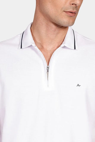 POLO MAS MC PIQUET NEW CLASSIC BRANCO