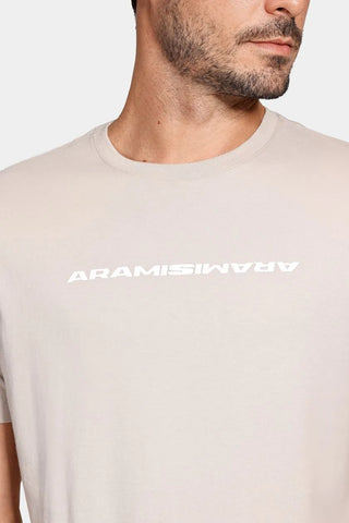 CAMISETA MAS ARAMIS BOLD ESPELHADO CAQUI PEDRA