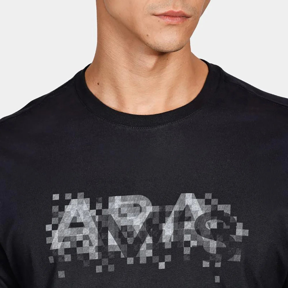 CAMISETA MAS MC ARAMIS PIXEL FADE PRETO