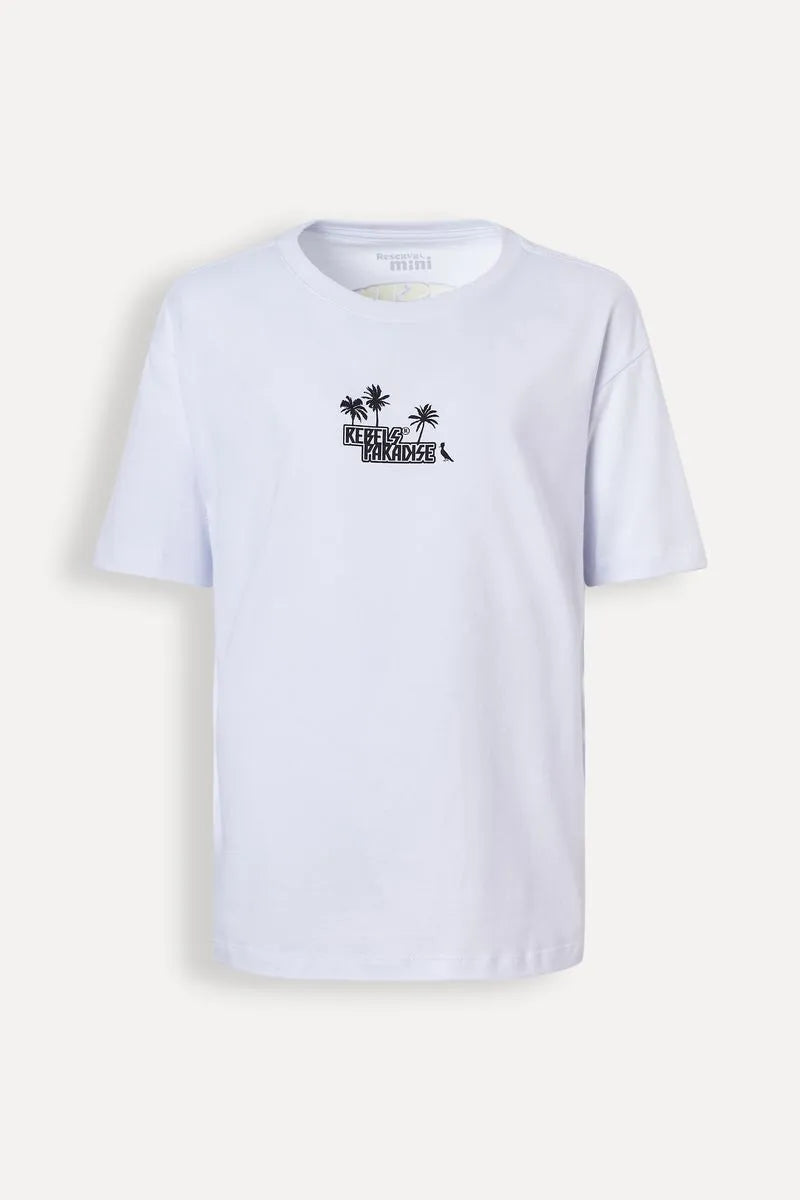 CAMISETA MINI OVERSIZED EST SURF E SKATE BRANCO