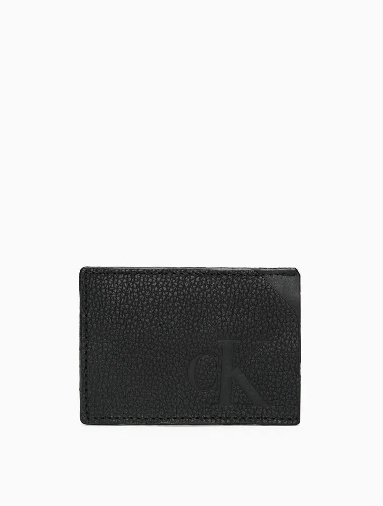PORTA CARTAO CKJ MAS QUEIMA CK PRETO