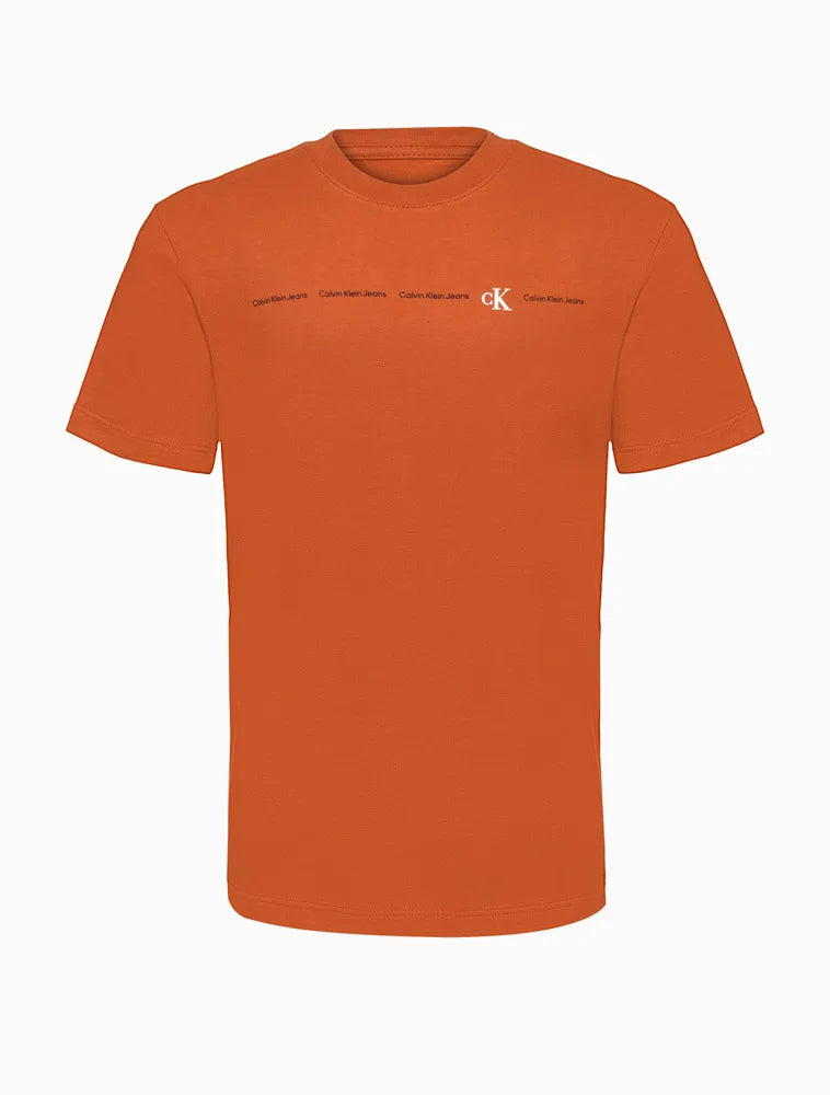 CAMISETA KIDS MAS LOGO CALVIN KLEIN CK LARANJA