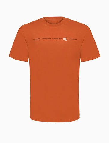 CAMISETA KIDS MAS LOGO CALVIN KLEIN CK LARANJA