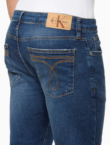 CALCA CKJ MAS JEANS SKINNY FILI DUPLO MARINHO