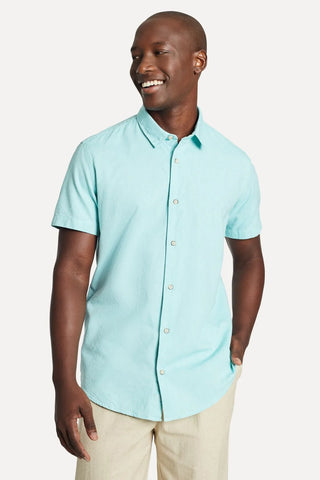 CAMISA MASC MC OXFORD NEO SIMPLES ACQUA