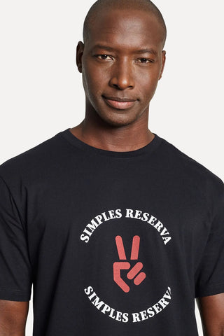 CAMISETA MAS MC ESTAMPA CIRCLE SIMPLES PRETO