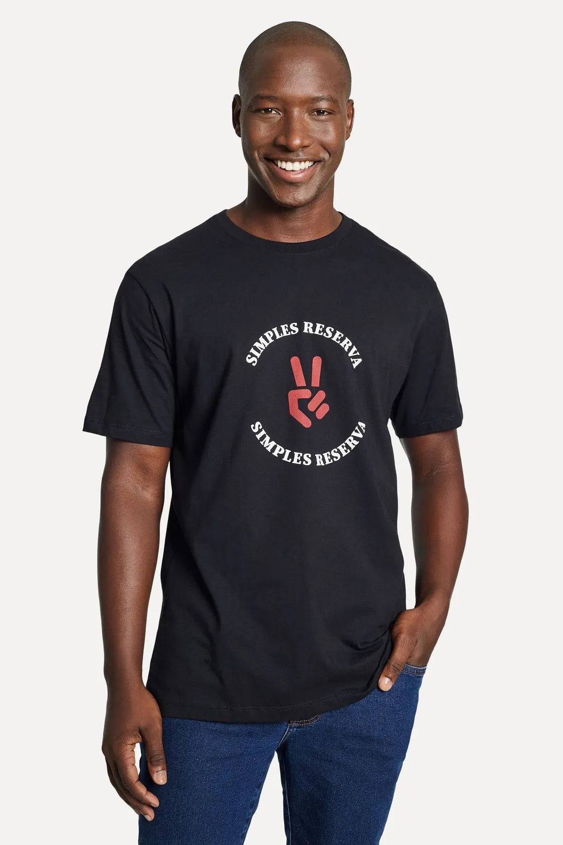 CAMISETA MAS MC ESTAMPA CIRCLE SIMPLES PRETO