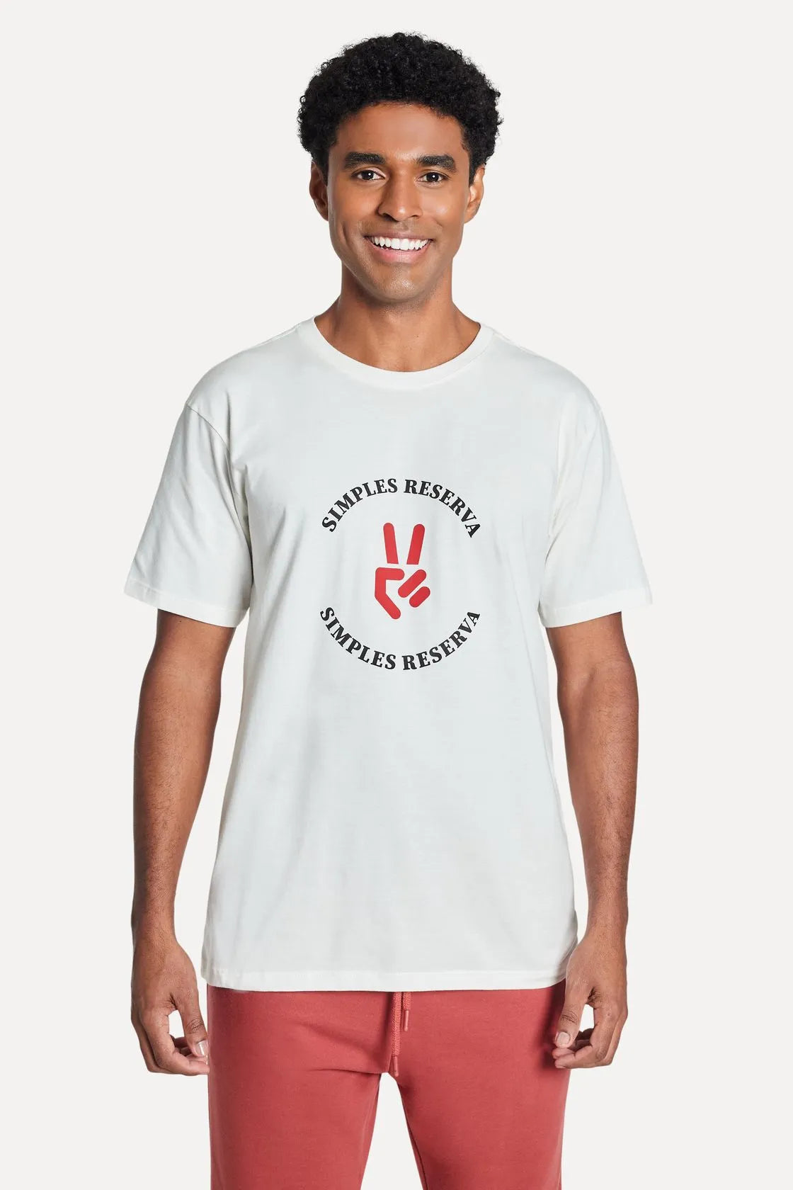 CAMISETA MAS MC ESTAMPA CIRCLE SIMPLES OFF WHITE