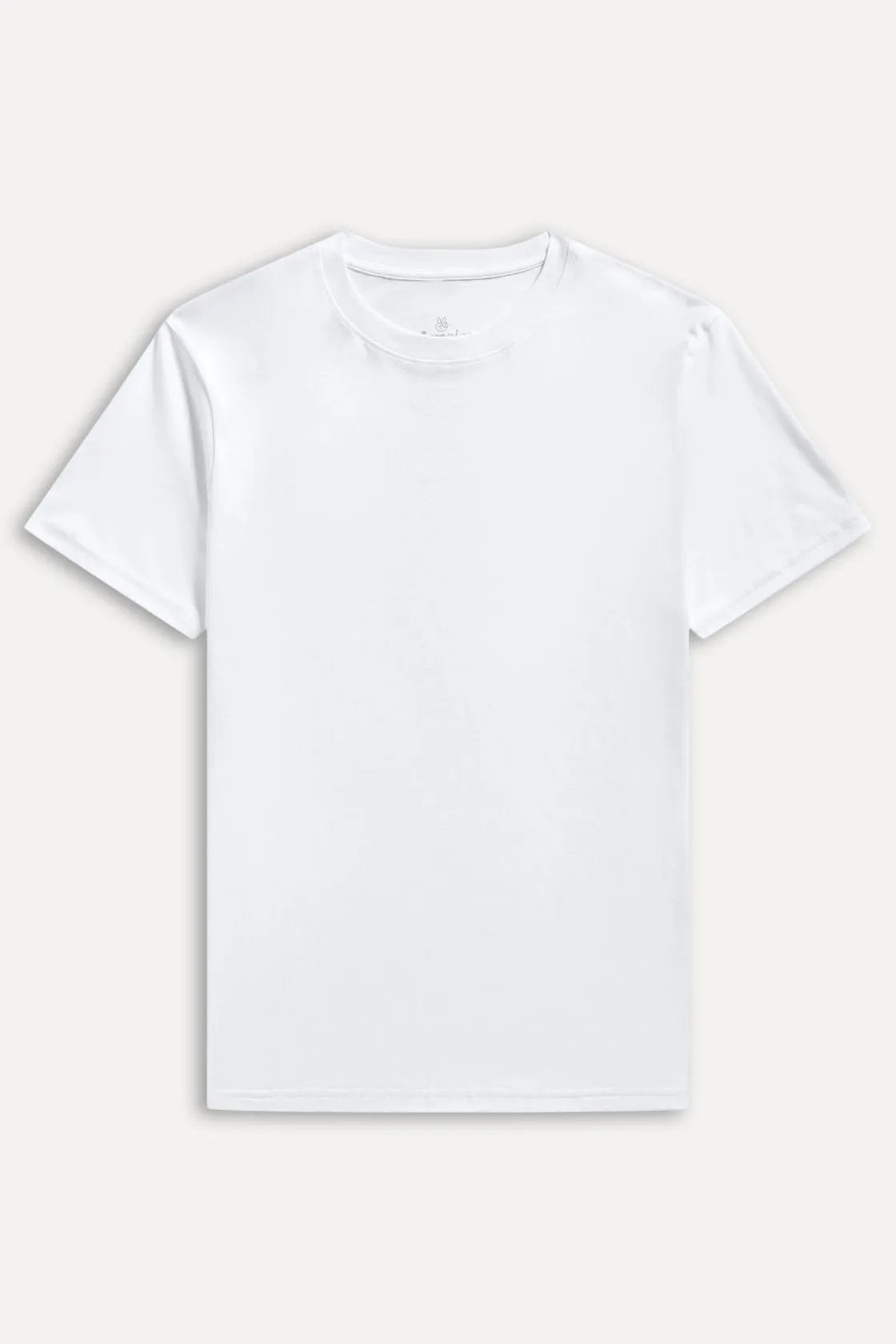 CAMISETA MC MASC SIMPLES ALGODAO PERUANO BRANCO