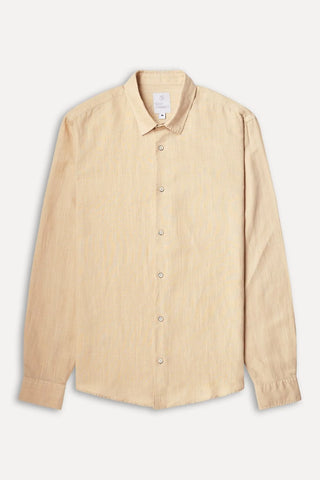 CAMISA MAS ML LINHO SIMPLES PALHA