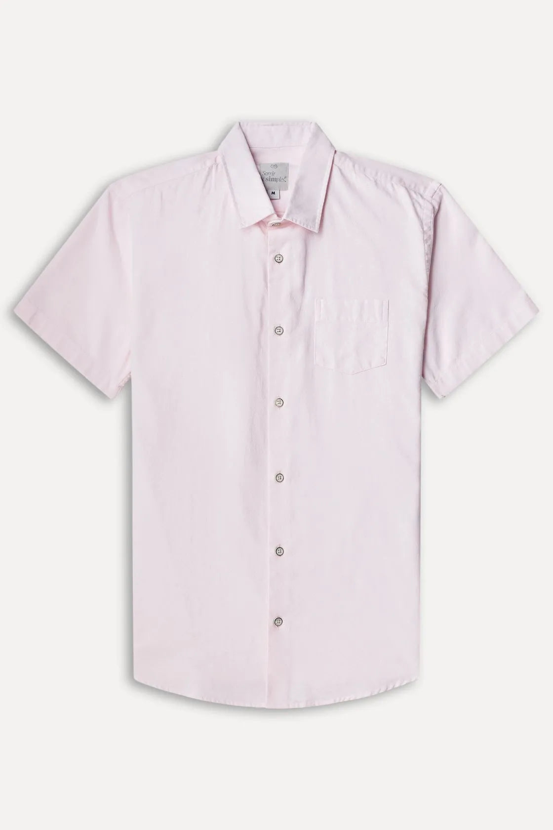 CAMISA MASC MC OXFORD SIMPLES ROSA