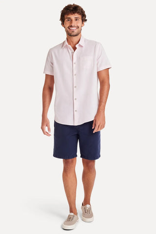 CAMISA MASC MC OXFORD SIMPLES ROSA