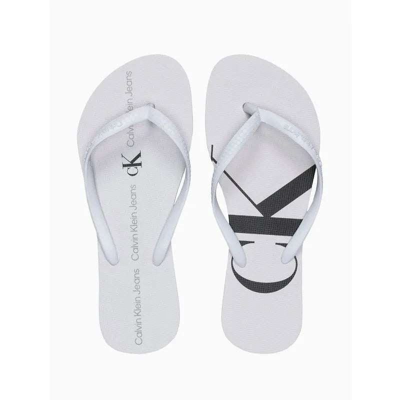 CHINELO CKJ FEM LOGO CORRIDO CK BRANCO