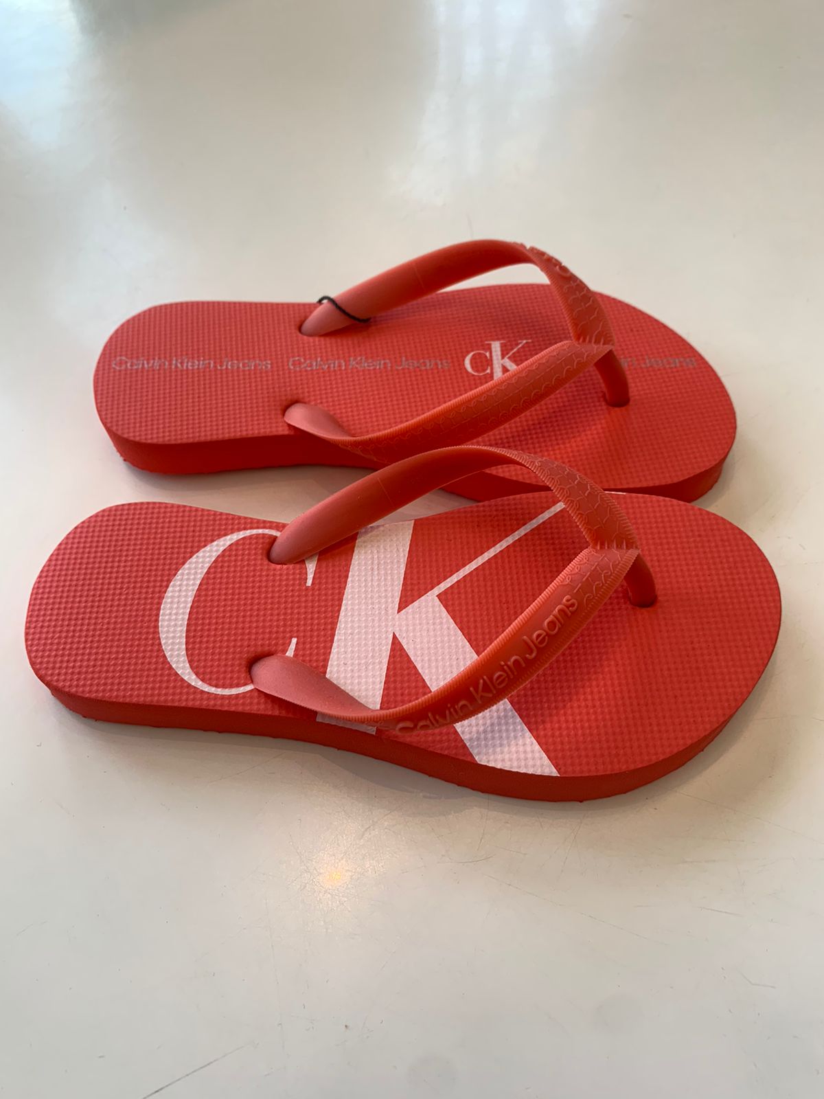 CHINELO CKJ KIDS FEM LOGO CORRIDO CK MELANCIA