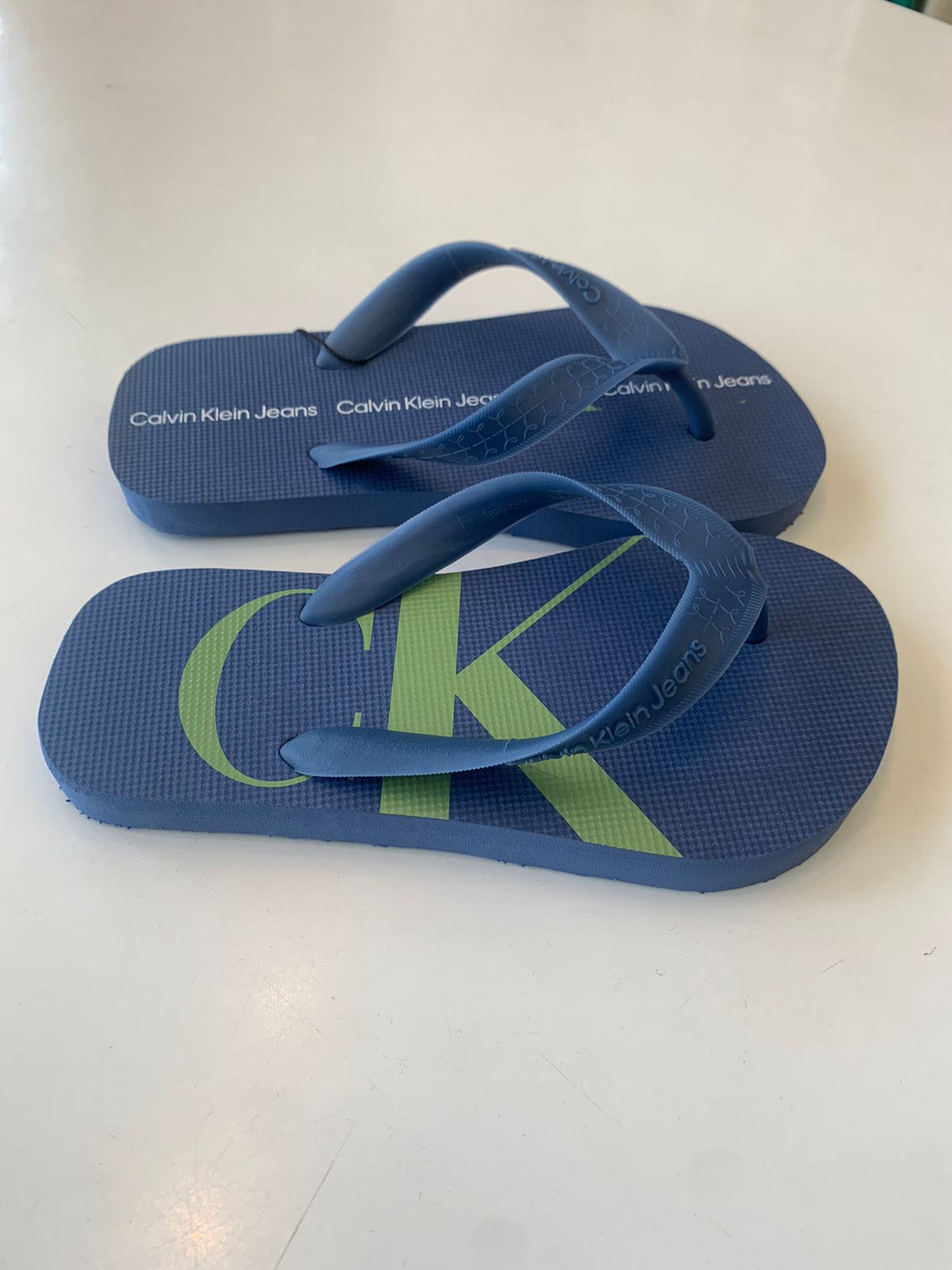 CHINELO CKJ KIDS MAS LOGO CORRIDO CK INDIGO