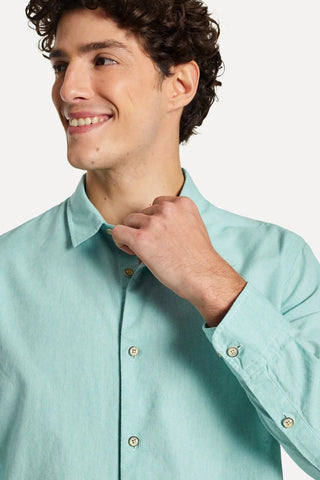 CAMISA MAS ML OXFORD SIMPLES ACQUA