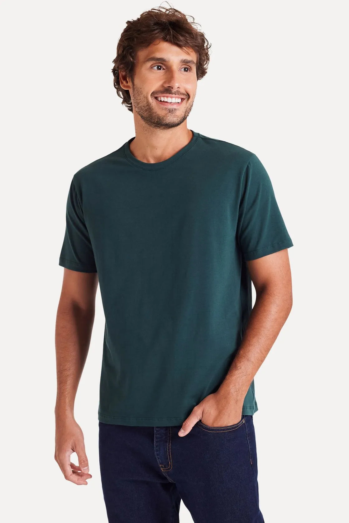 CAMISETA MC SIMPLES + MASC SIMPLES VERDE MUSGO